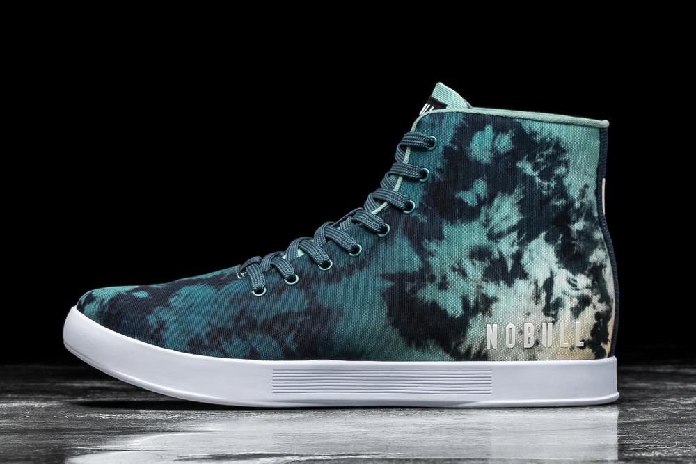 NOBULL Patike Za Trening Muške - Nobull Teal Tie-Dye Canvas Plave Tie-Dye (468790-NVY)